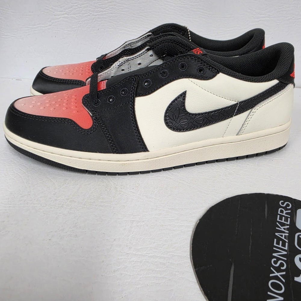Nike x Paris Saint-Germain Air Jordan 1 Low OG AJ1 Sail HF8828-100 Men's Size 12 - Picture 4 of 8